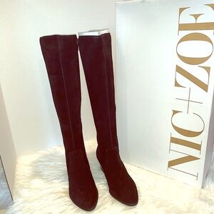 Nic + Zoe Windsor black cow suede boot